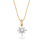 Jasmine 0.25ct cluster diamond pendant in 9K yellow gold