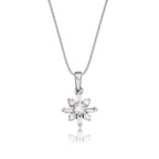 Jasmine 0.25ct cluster diamond pendant in 18K white gold