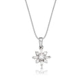 Jasmine 0.25ct cluster diamond pendant in 9K white gold