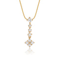 Cupids Arrow 0.25ct diamond pendant in 9K yellow gold