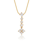 Cupids Arrow 0.25ct diamond pendant in 9K yellow gold