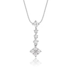 Cupids Arrow 0.25ct diamond pendant in 9K white gold
