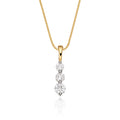 Trilogy 0.30ct diamond pendant in 9K yellow gold