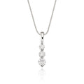 Trilogy 0.30ct diamond pendant in 18K white gold