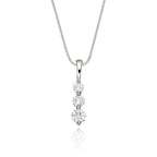 Trilogy 0.30ct diamond pendant in 18K white gold