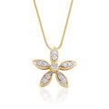 Buttercup 0.25ct cluster diamond pendant in 9K yellow gold