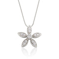 Buttercup 0.25ct cluster diamond pendant in 18K white gold