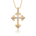 Cross pendant 0.25ct diamonds in 9K yellow gold