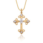 Cross pendant 0.25ct diamonds in 9K yellow gold