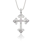 Diamond Cross Pendant 0.25ct In 18K White Gold