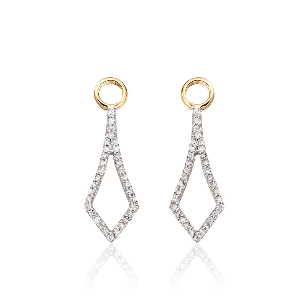 Sparkling Tie 0.20ct diamond earrings in 9K yellow gold