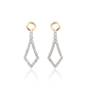 Sparkling Tie 0.20ct diamond earrings in 9K yellow gold
