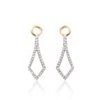Sparkling Tie 0.20ct diamond earrings in 9K yellow gold