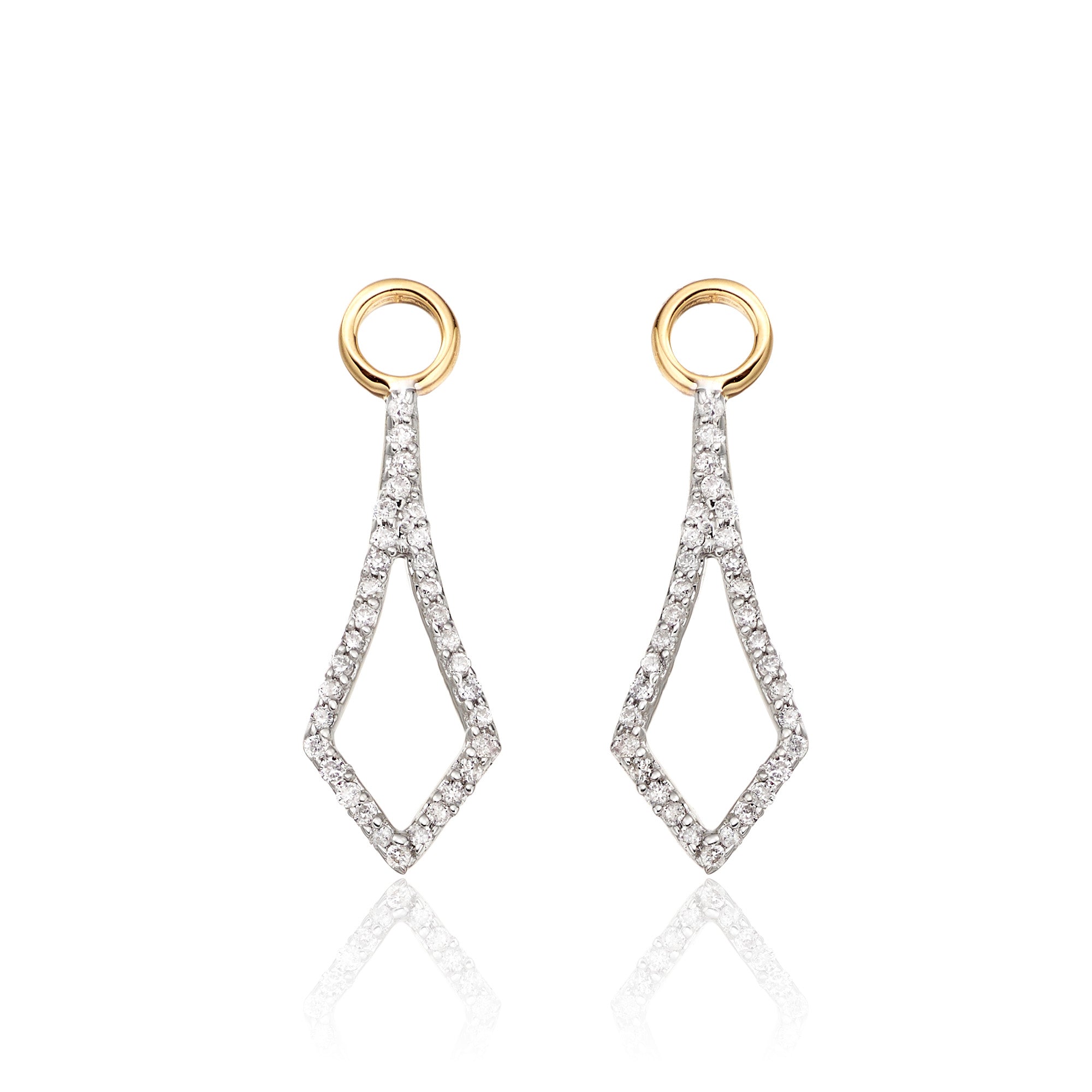 Sparkling Tie 0.20ct diamond earrings in 9K yellow gold