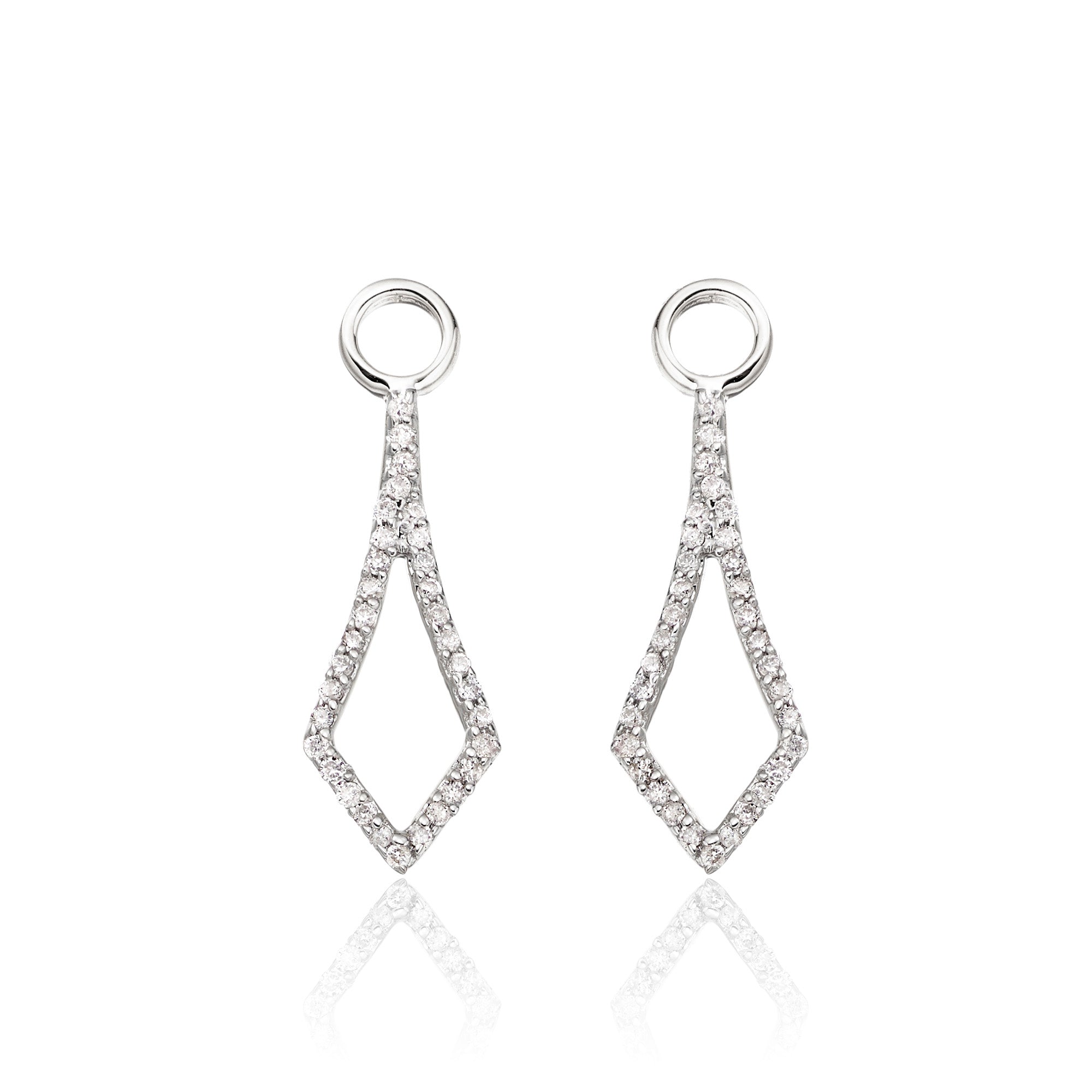 Sparkling Tie 0.20ct diamond earrings in 9K white gold