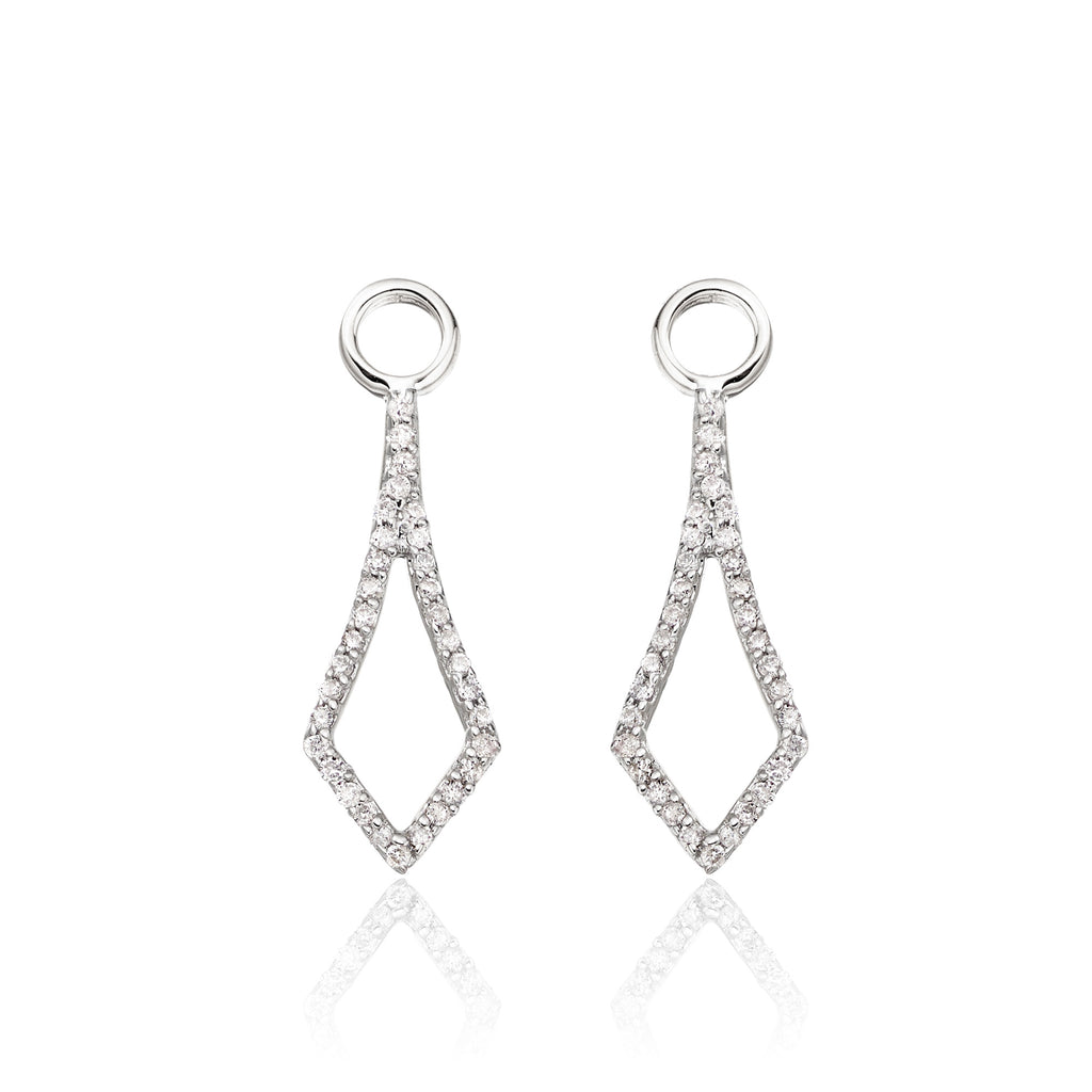Sparkling Tie 0.20ct diamond earrings in 18K white gold
