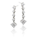 Cupids Arrow 0.40ct diamond earrings in 18K white gold