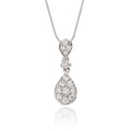 Rain drop 0.30ct diamond pendant in 18K white gold