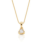 Diamond Key Pendant Necklace 0.28ct Diamond 9K Yellow Gold