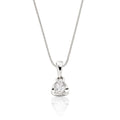 Solitaire 0.20ct tension set round diamond pendant in 18K white gold