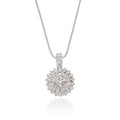 Round 0.30ct cluster diamond pendant in 18K white gold