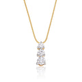Graduating 3 Diamond 0.30ct pendant in 9K yellow gold