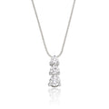 Graduating 3 Diamond 0.30ct pendant in 9K white gold