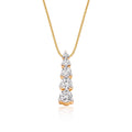 Graduating 5 Diamond 0.40ct pendant in 9K yellow gold