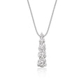 Graduating 5 Diamond 0.40ct pendant in 9K white gold