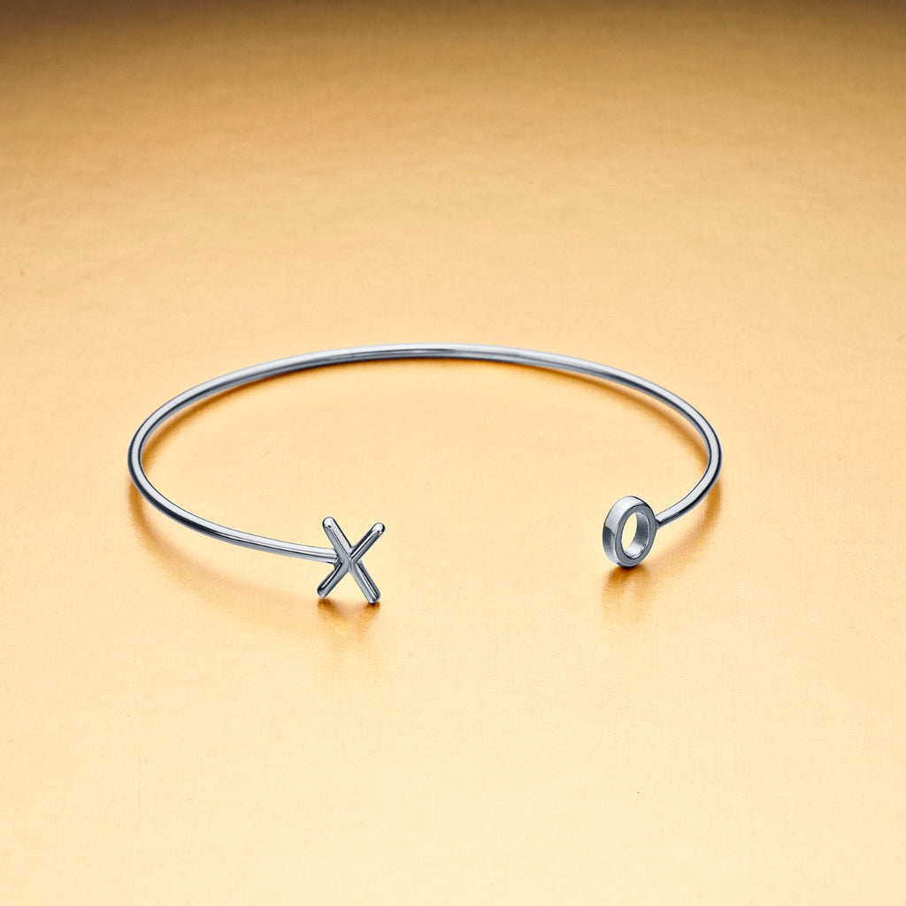 XO Hugs & Kisses Sterling Silver Bangle