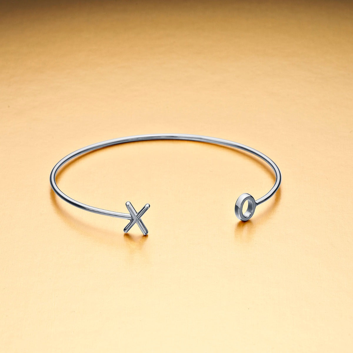 XO Hugs & Kisses Sterling Silver Bangle
