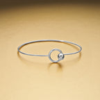 Fashionable Sterling Silver Bangle