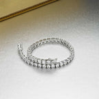 Sterling Silver Tennis Bracelet with 4mm Sparkling Cubic Zirconia
