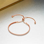 Sterling Silver Zirconia Bracelet, Silver or Yellow Gold Plated