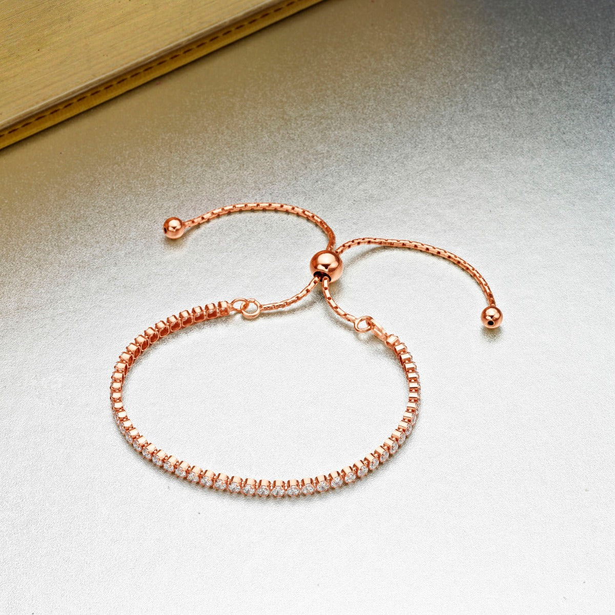 Sterling Silver Zirconia Bracelet, Silver or Yellow Gold Plated