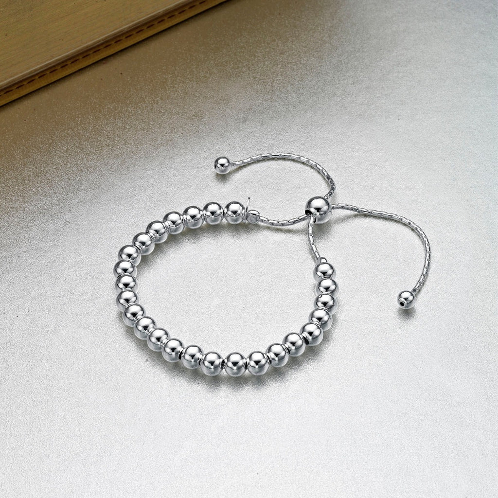 Sterling Silver Ball Bracelet, Silver or Rose Gold Plated Bracelet