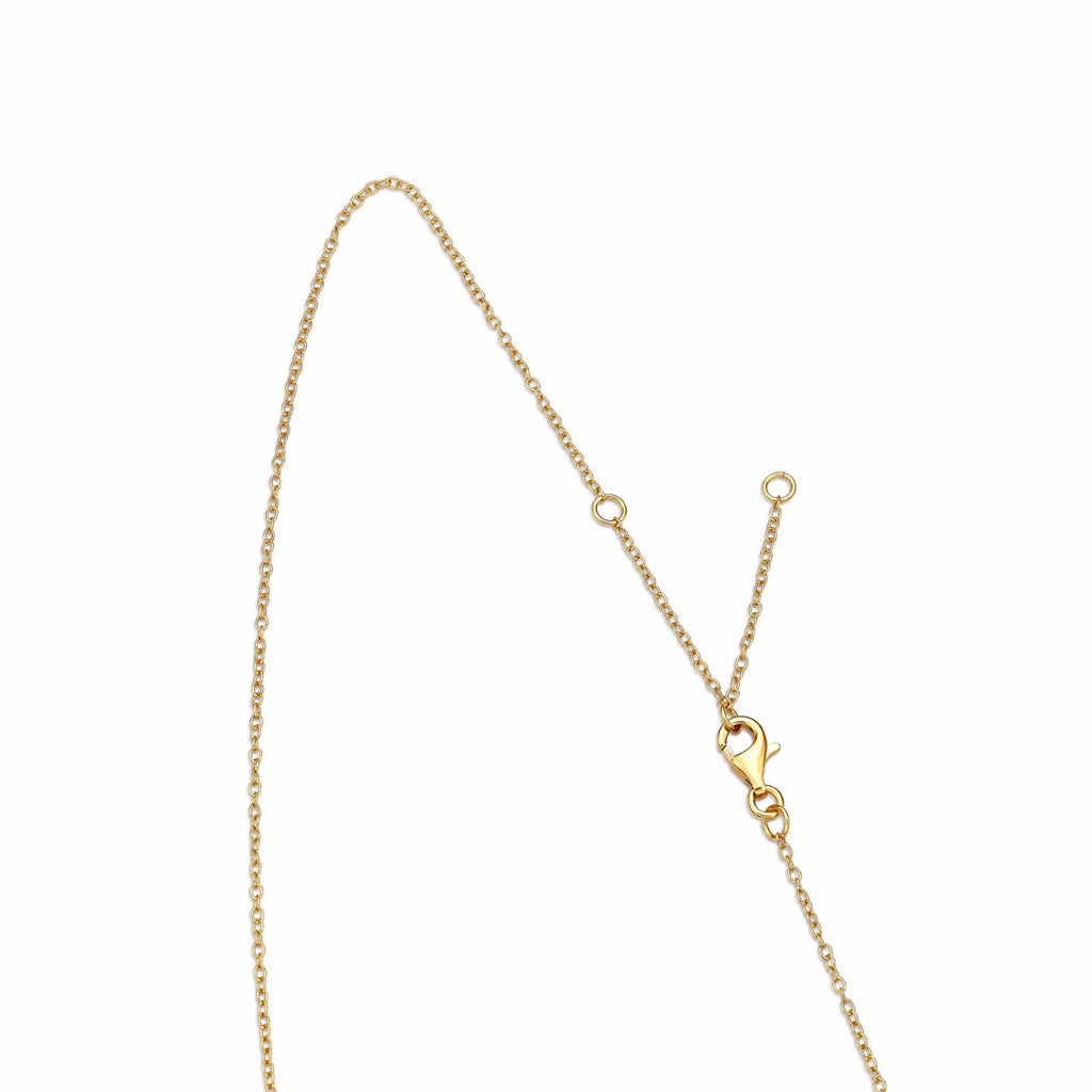 Yellow Gold Plated Sterling Silver LOTUS Pendant Necklace