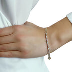 Basket Claw 2.00ct diamond tennis bracelet in 18K yellow gold