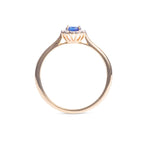 Sapphire Ring 0.42ct Blue Sapphire & 0.09ct Diamonds 9K Yellow Gold
