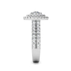 Bella Diamond Cluster Engagement Ring 1.02ct Diamonds in 18K White Gold