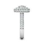 Alluring Large Diamond Statement Ring 1.22ct Diamonds in 18K White Gold