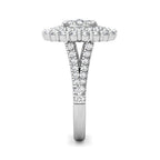 Victoria Large Oval Diamond Statement Ring 1.10ct Diamonds in 18K White Gold