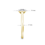 Miracle Diamond Cluster Engagement Ring 0.30ct Diamonds in 18K Yellow Gold