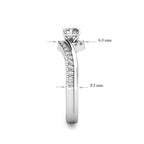 Twirl Diamond Cluster Engagement Ring 0.40ct Diamond in 18K White Gold