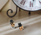 Deakin & Francis Skull Cufflinks With Top Hat in Sterling Silver 