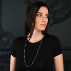 Sterling Silver Station Chain Necklace