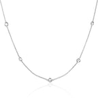 Sterling Silver Station Chain Necklace