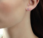 Diamond Stud Earrings 0.20ct Solitaire Diamond Studs 18K White Gold