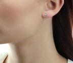 Diamond Stud Earrings 0.40ct Solitaire Diamond Studs 18K White Gold