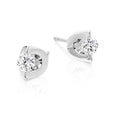 Solitaire 0.40ct 2 Claw round diamond studs in 9K white gold